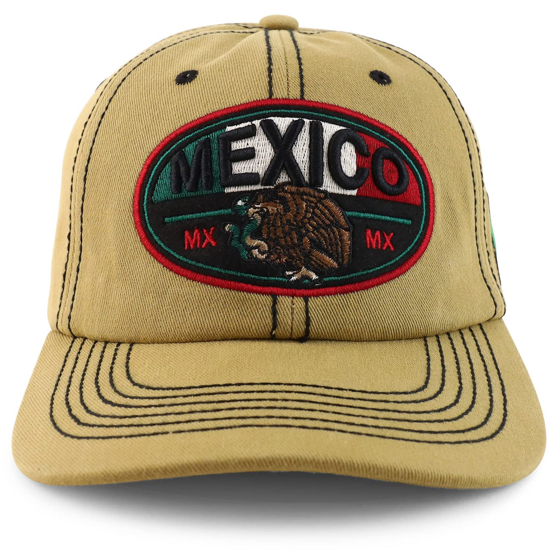 Trendy Apparel Shop MX Mexico Independence Eagle Snake Embroidered Cap