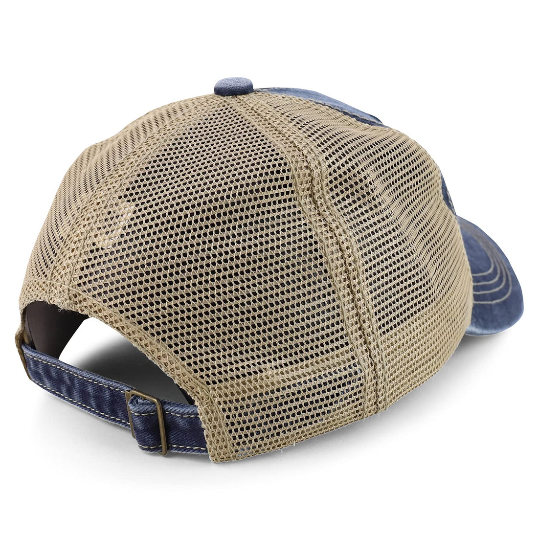Trendy Apparel Shop Pigment Dyed Front Mesh Back Unstructured Trucker Ball Cap