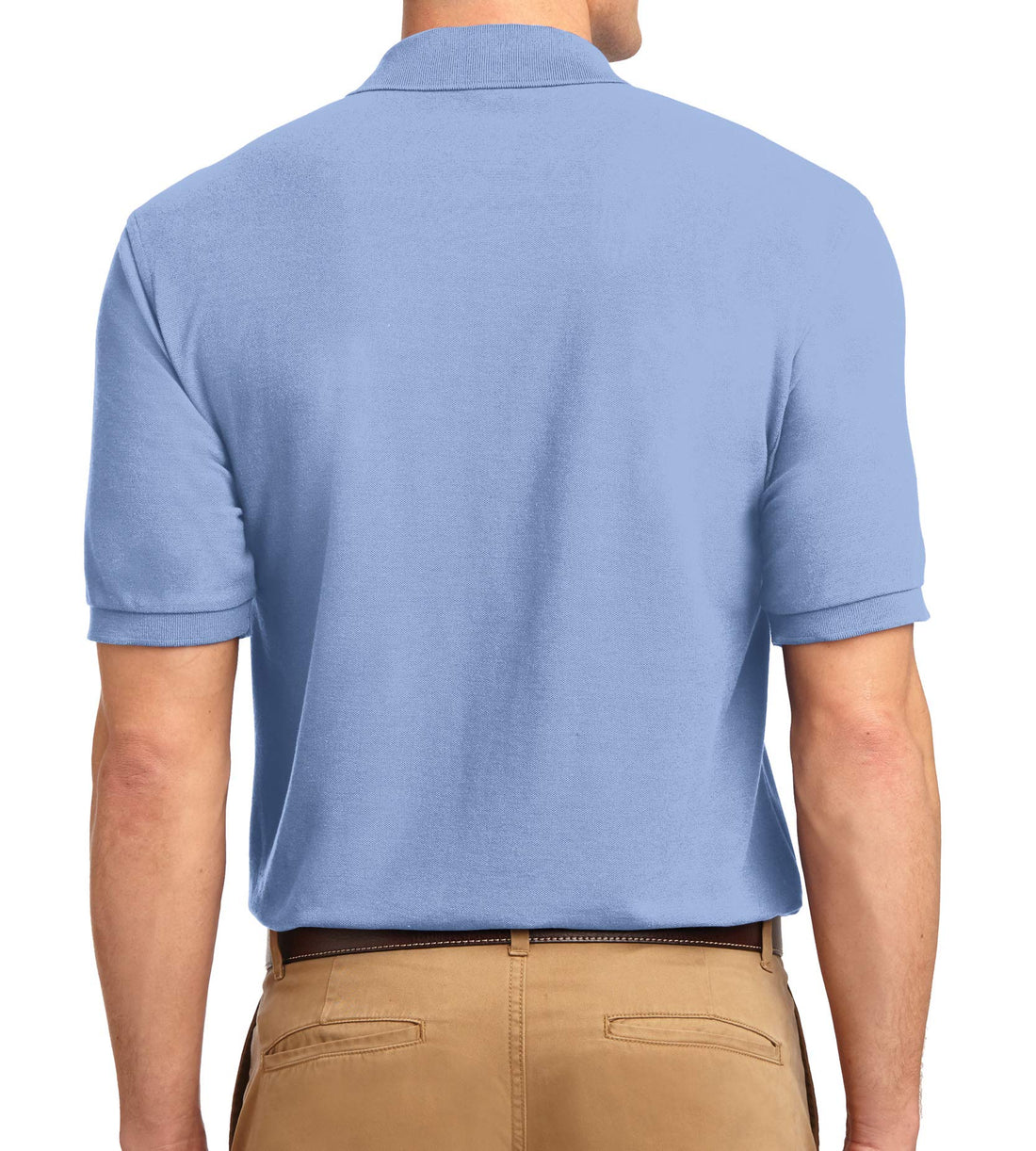 Trendy Apparel Shop Silky Classic Comfortable Fit Wrinkle Resistant Polyester Blend Men's Polo Big and Tall Shirt