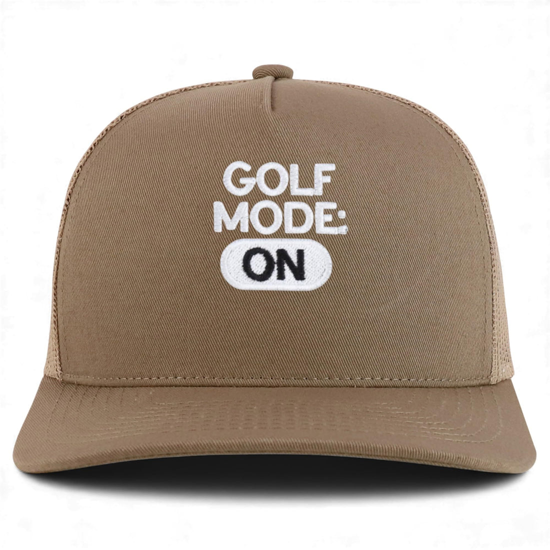 Trendy Apparel Shop Golf Mode On Embroidered 5 Panel Snapback Trucker Cap