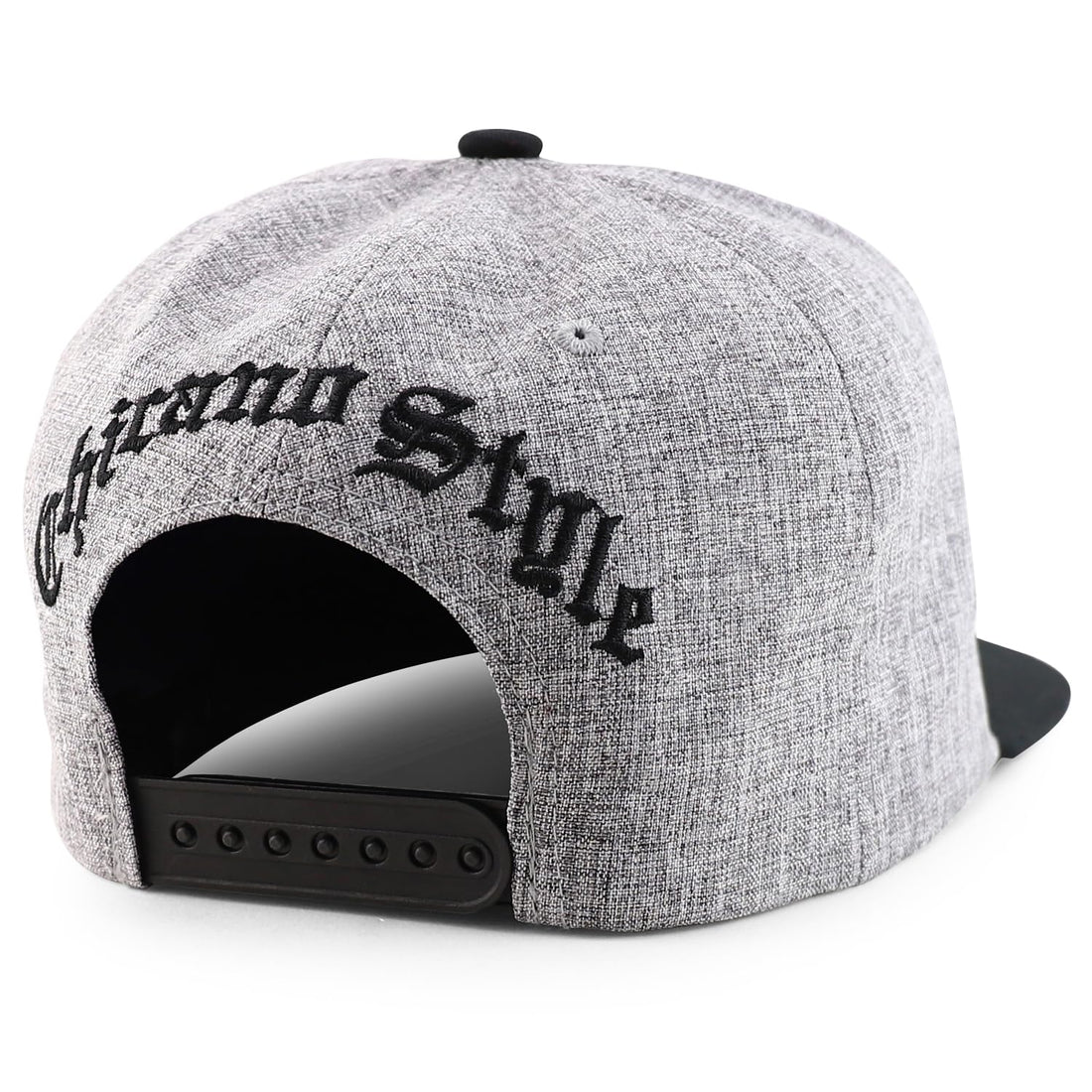 Trendy Apparel Shop Chicano Skull with Bandana Embroidered Flatbill Snapback Cap