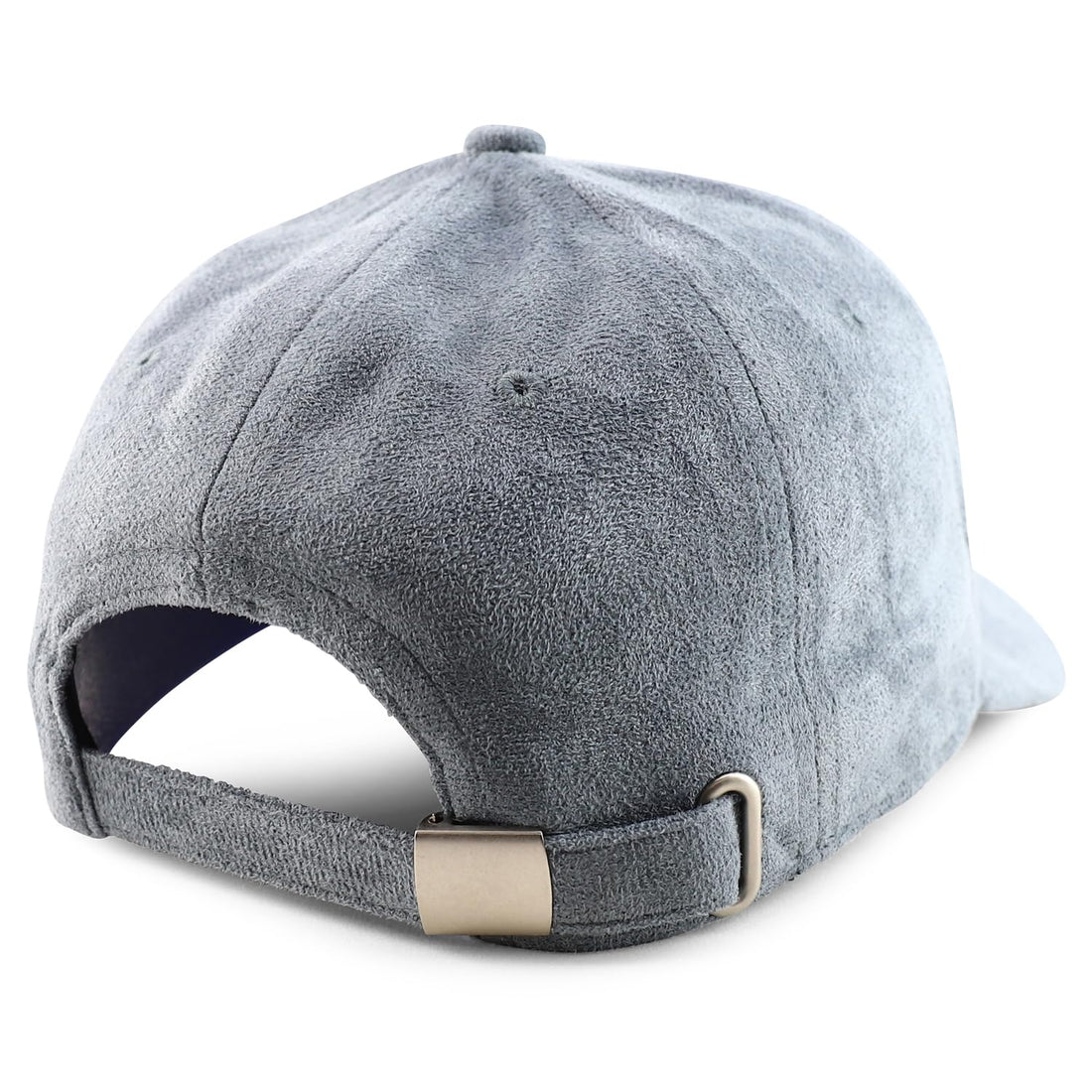 Trendy Apparel Shop Plain Faux Suede Leather Adjustable Structured Baseball Cap