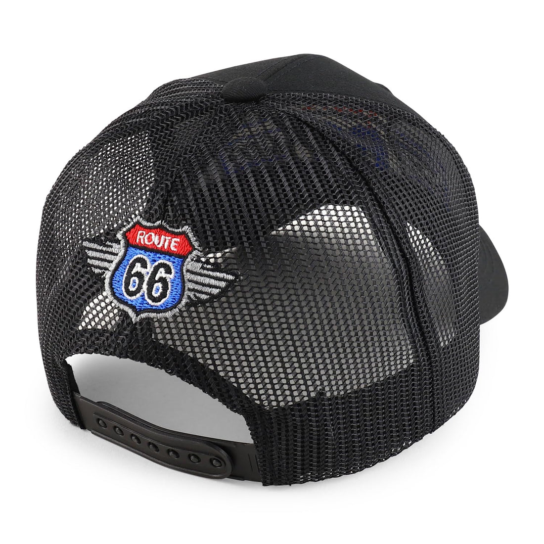 Trendy Apparel Shop Route 66 3D Embroidered Structured Mesh Back Baseball Cap