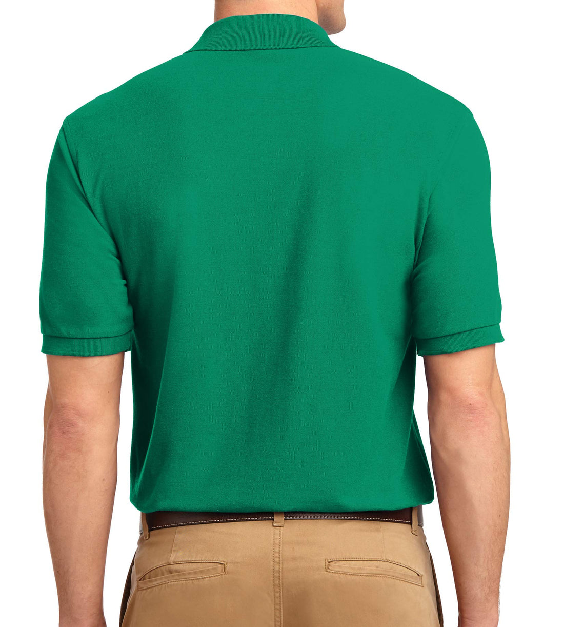 Trendy Apparel Shop Silky Classic Comfortable Fit Wrinkle Resistant Polyester Blend Men's Polo Big and Tall Shirt
