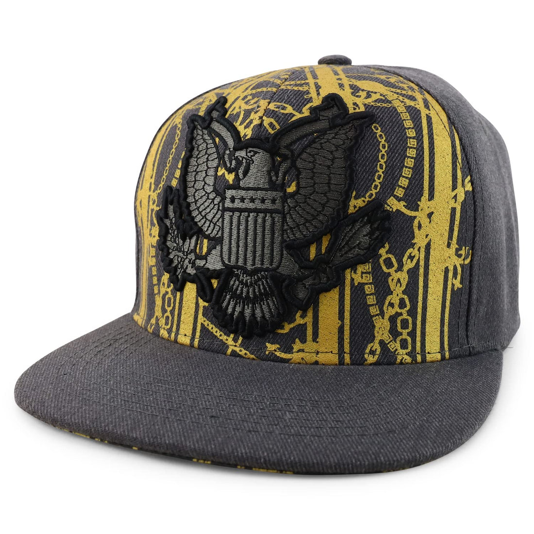 Trendy Apparel Shop Money Eagle Embroidered Flatbill Snapback Baseball Cap