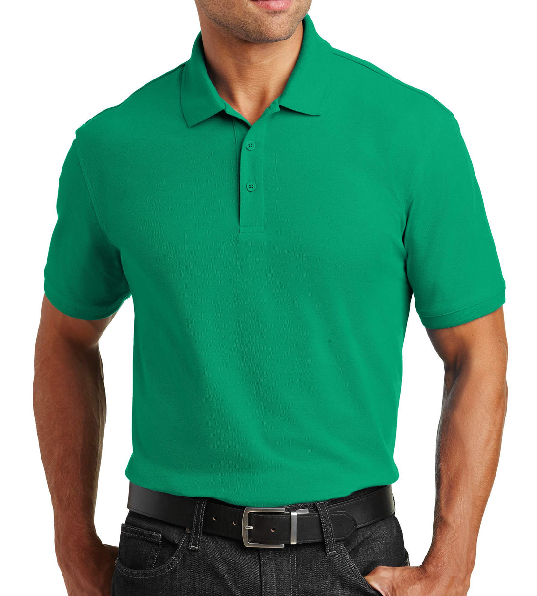 Trendy Apparel Shop Comfortable Traditional Fit Durable Poly Blend Men's Polo Big and Tall Shirt