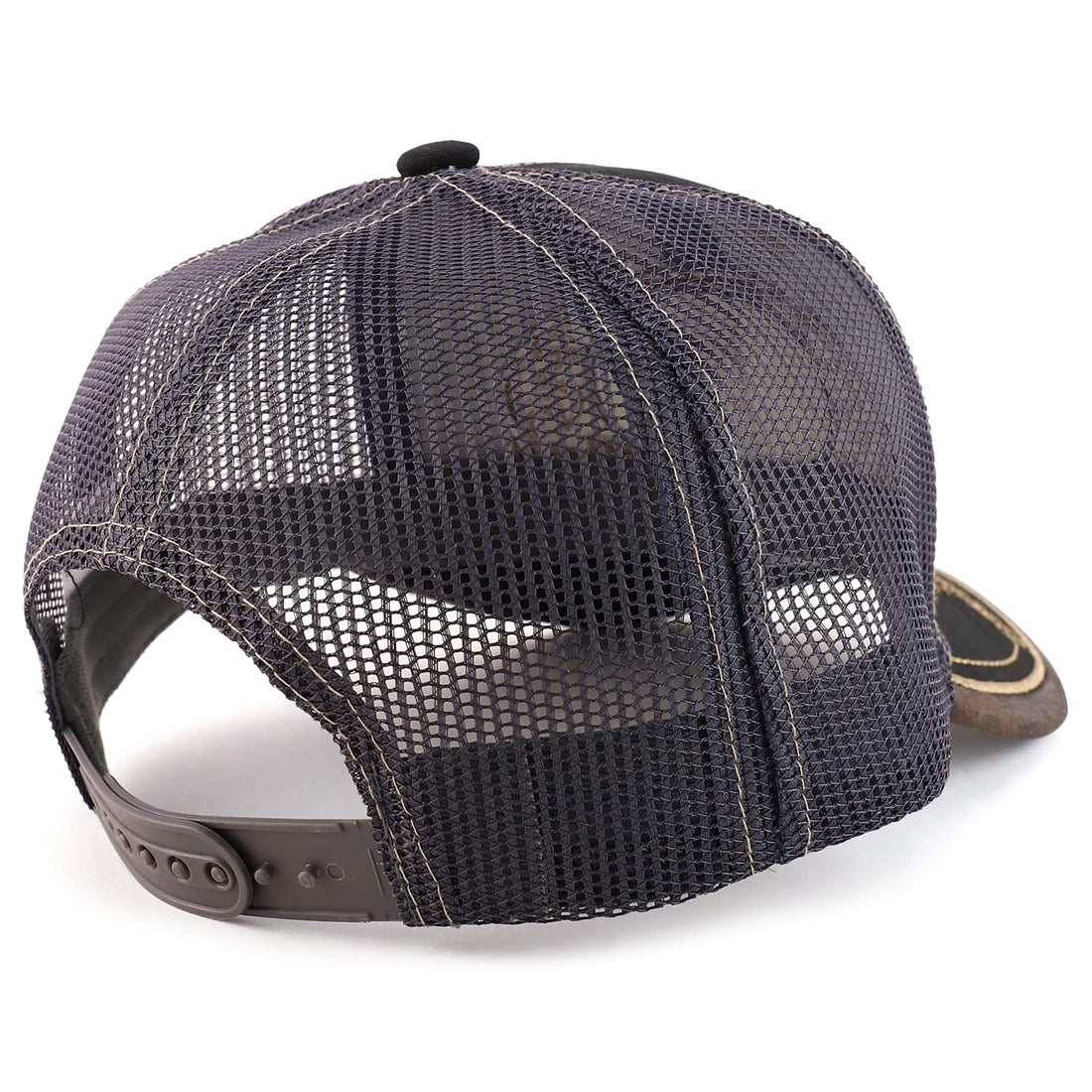 Trendy Apparel Shop Rodeo Leather Patch Trucker Snapback Ball Cap