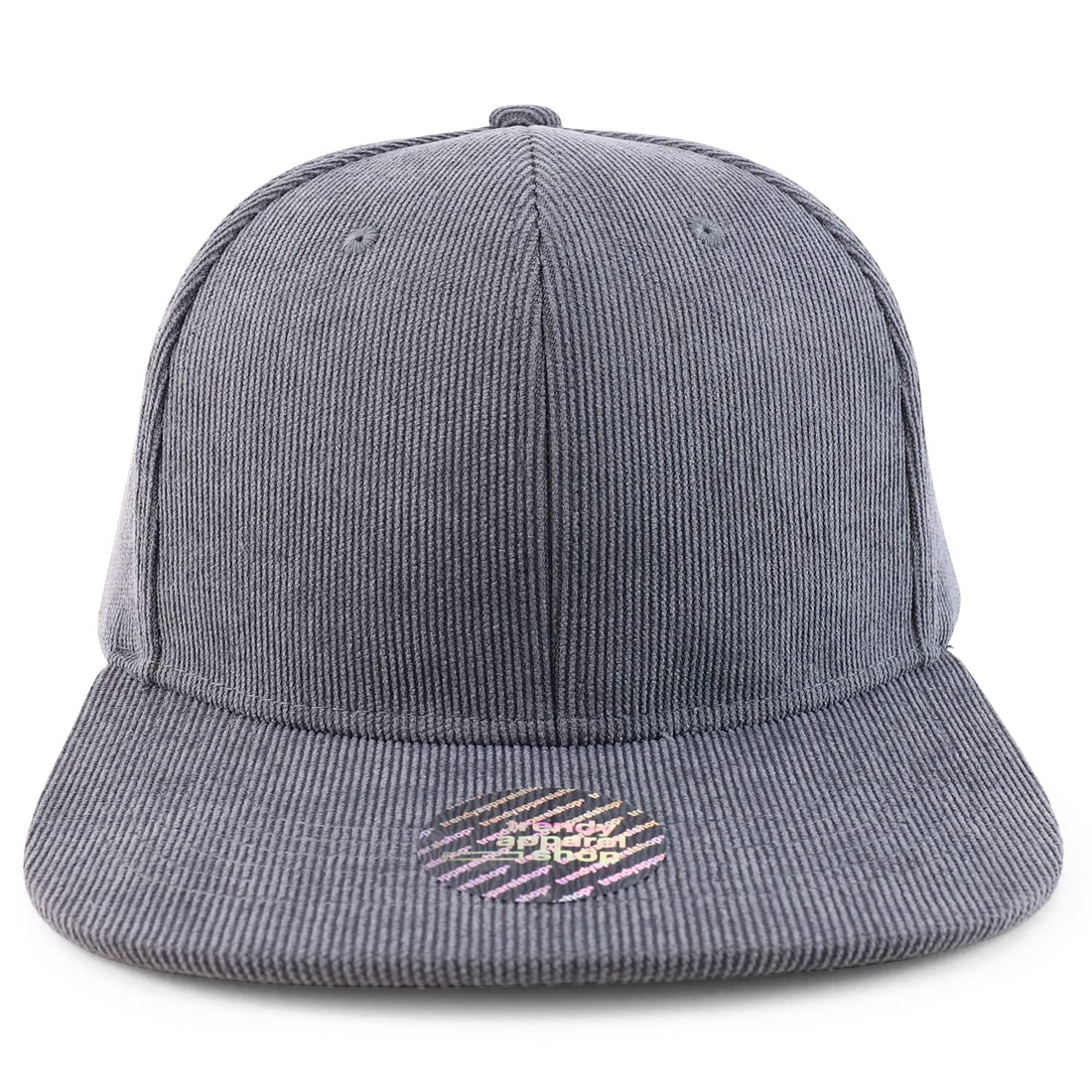Trendy Apparel Shop Oversized XXL Structured Corduroy Flatbill Snapback Baseball Cap