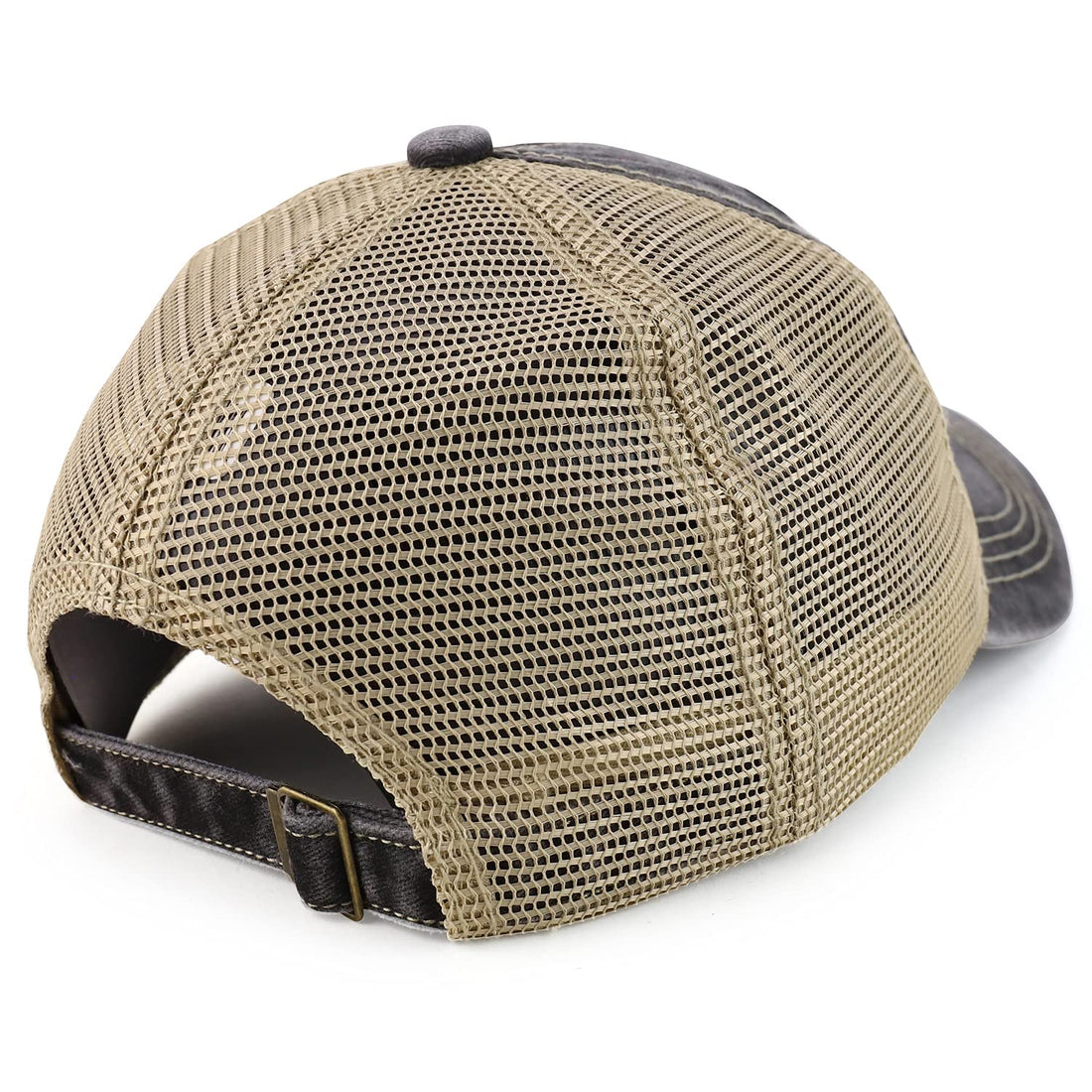 Trendy Apparel Shop Pigment Dyed Front Mesh Back Unstructured Trucker Ball Cap