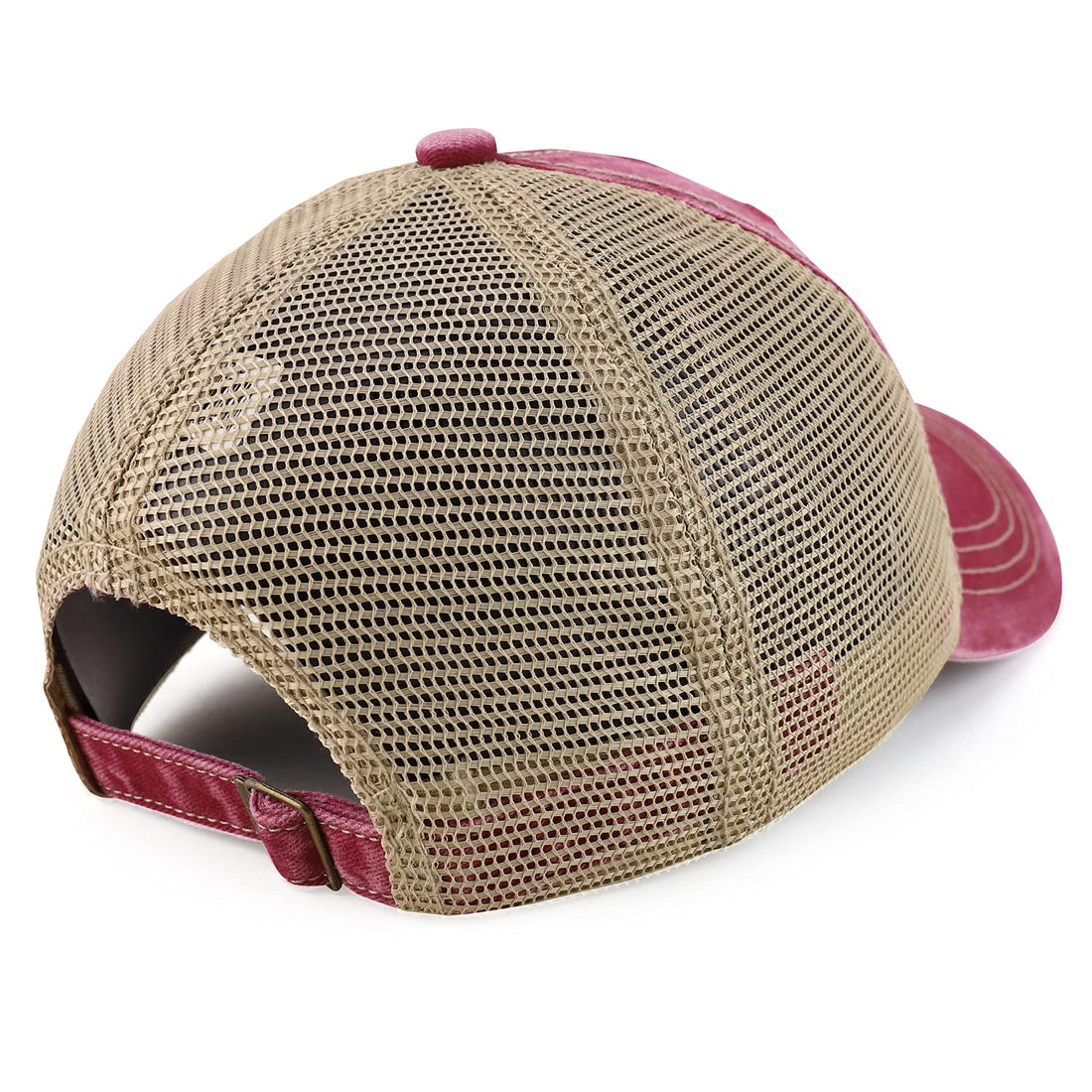 Trendy Apparel Shop Pigment Dyed Front Mesh Back Unstructured Trucker Ball Cap