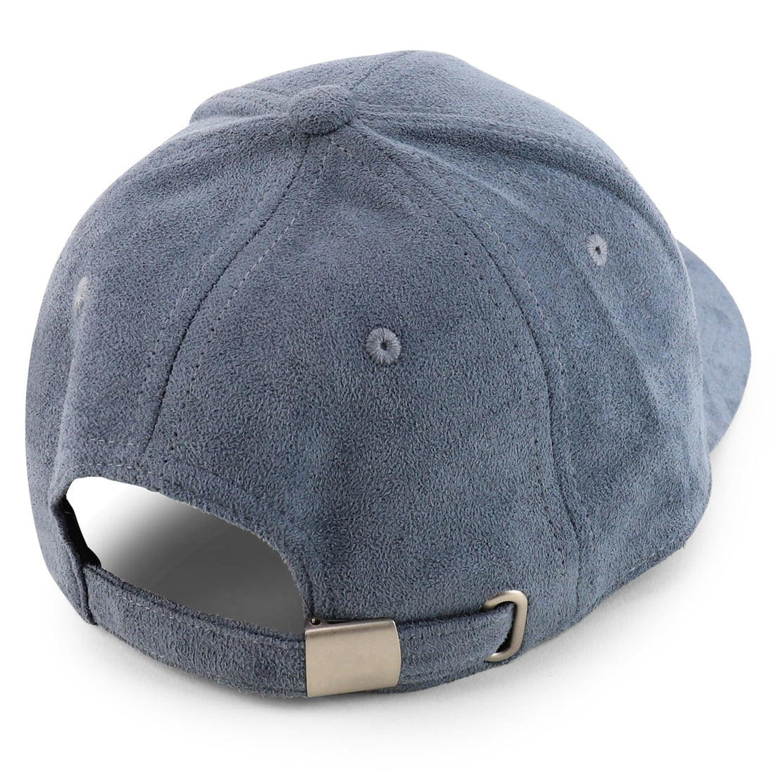 Trendy Apparel Shop Plain Faux Suede Leather Adjustable Structured Baseball Cap