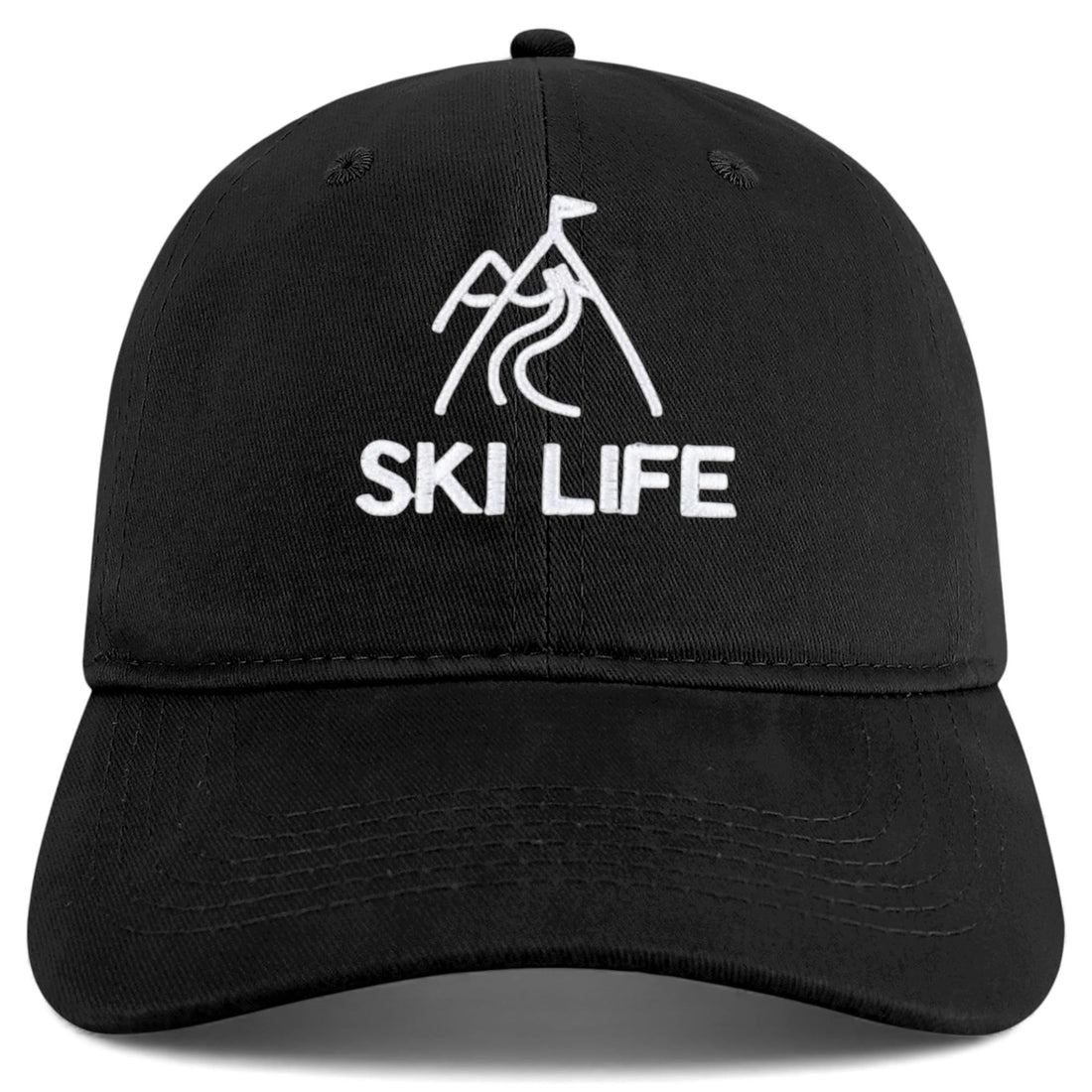 Trendy Apparel Shop Ski Life Embroidered Cotton Unstructured Low Profile Dad Hat