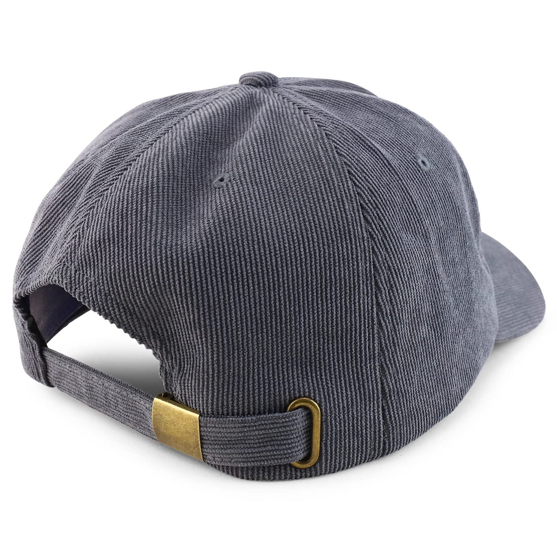 Trendy Apparel Shop Oversized XXL Unstructured Corduroy Curved Bill Strapback Baseball Cap