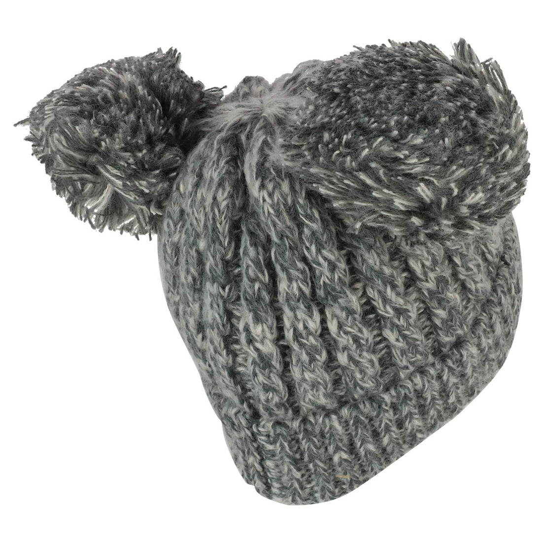 Trendy Apparel Shop Pom Pom Ears Winter Cable Knit Cuff Long Beanie