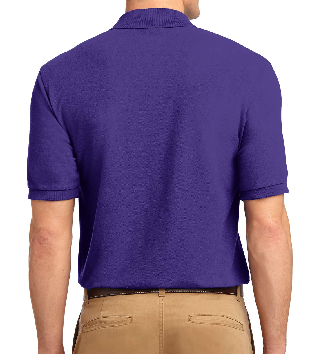 Trendy Apparel Shop Silky Classic Comfortable Fit Wrinkle Resistant Polyester Blend Men's Polo Big and Tall Shirt