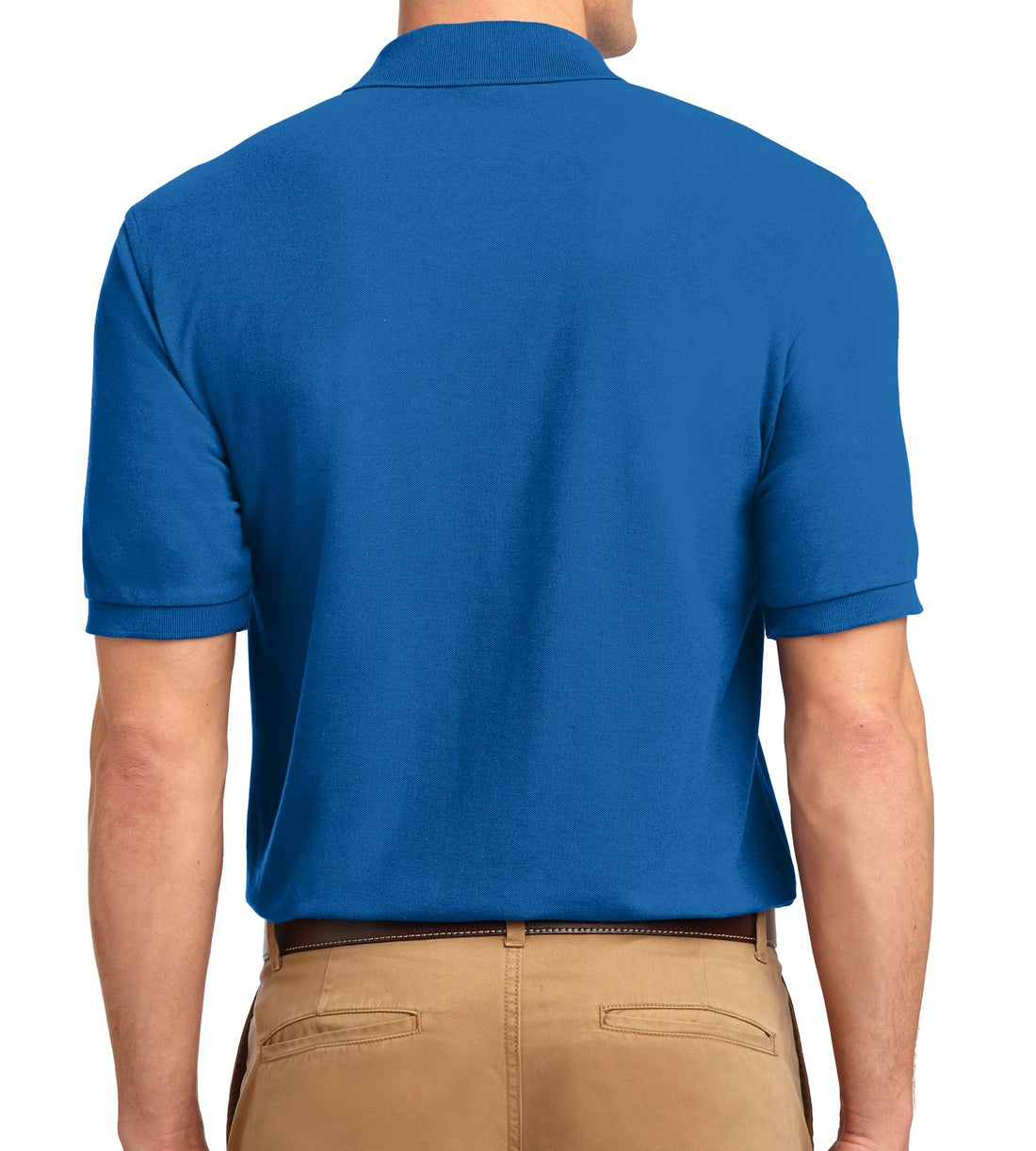 Trendy Apparel Shop Silky Classic Comfortable Fit Wrinkle Resistant Polyester Blend Men's Polo Big and Tall Shirt