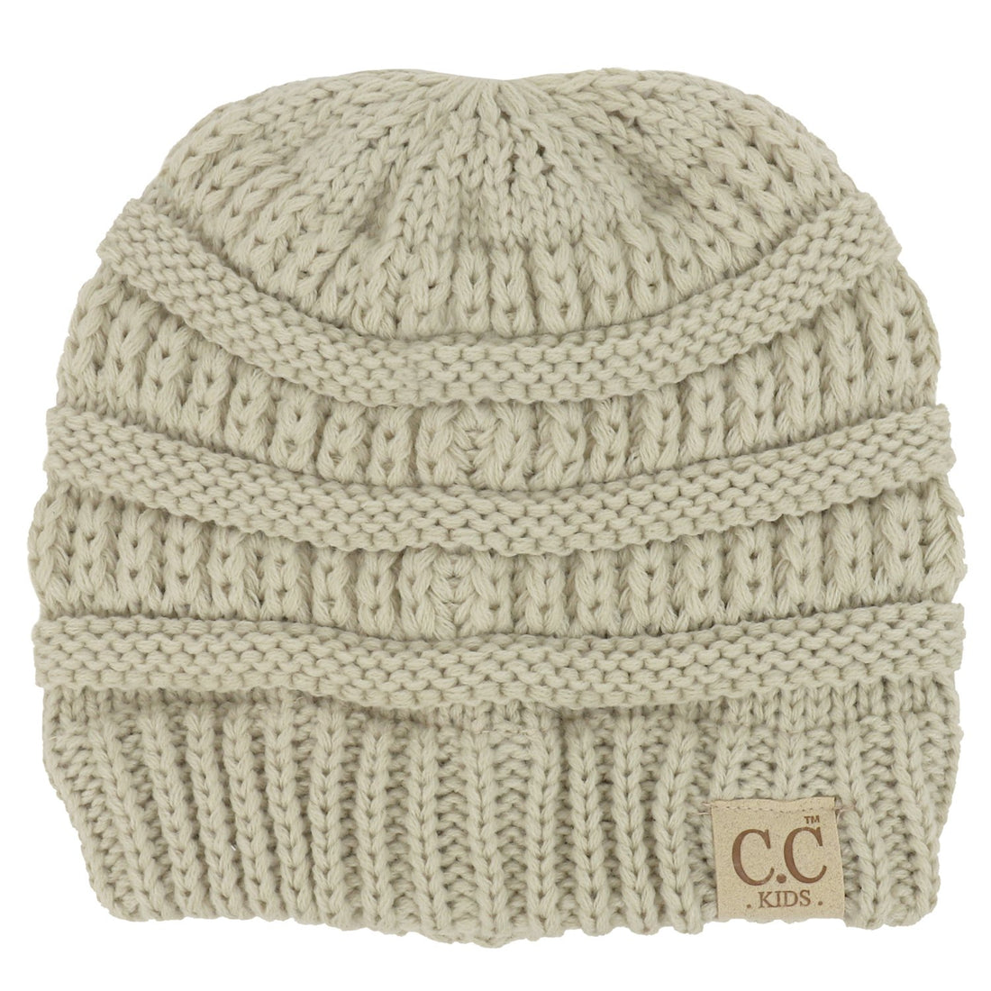Trendy Apparel Shop Kid's Crochet Knit Winter Short Beanie Hat