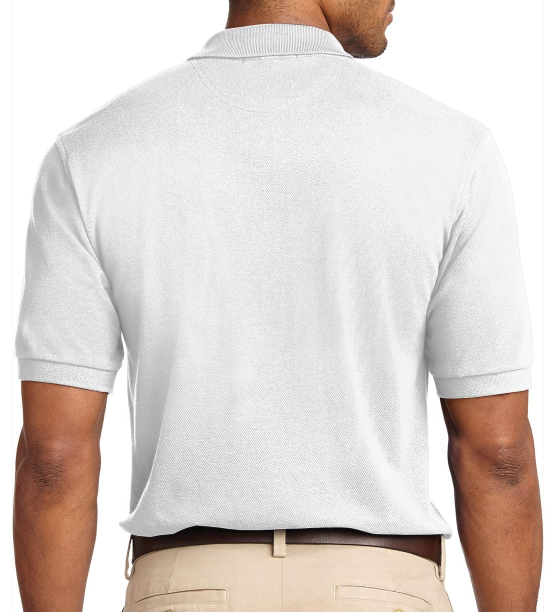 Trendy Apparel Shop Soft Cotton Shrink Resistant Easy Care Heavyweight Durable Men's Polo Big and Tall Shirt