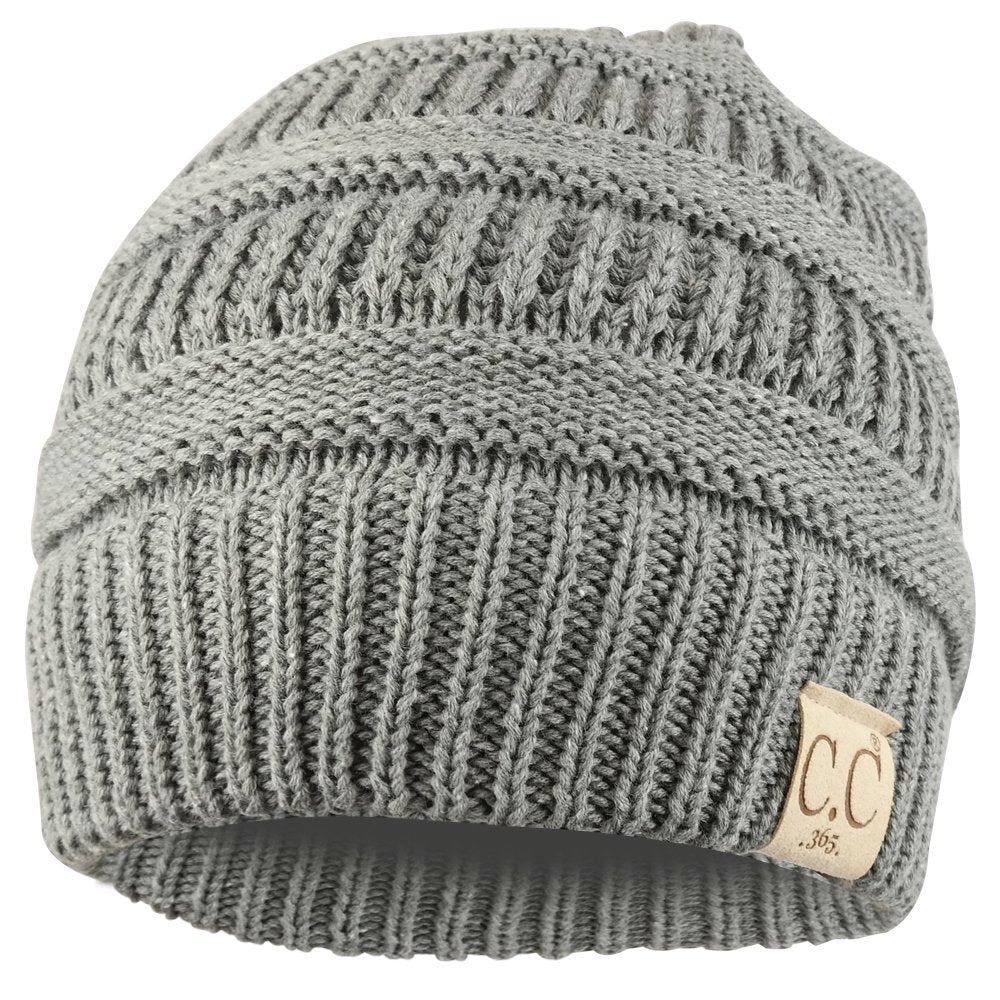 Trendy Apparel Shop Lightweight Ribbed Knit 365 Stretchable Beanie Cap