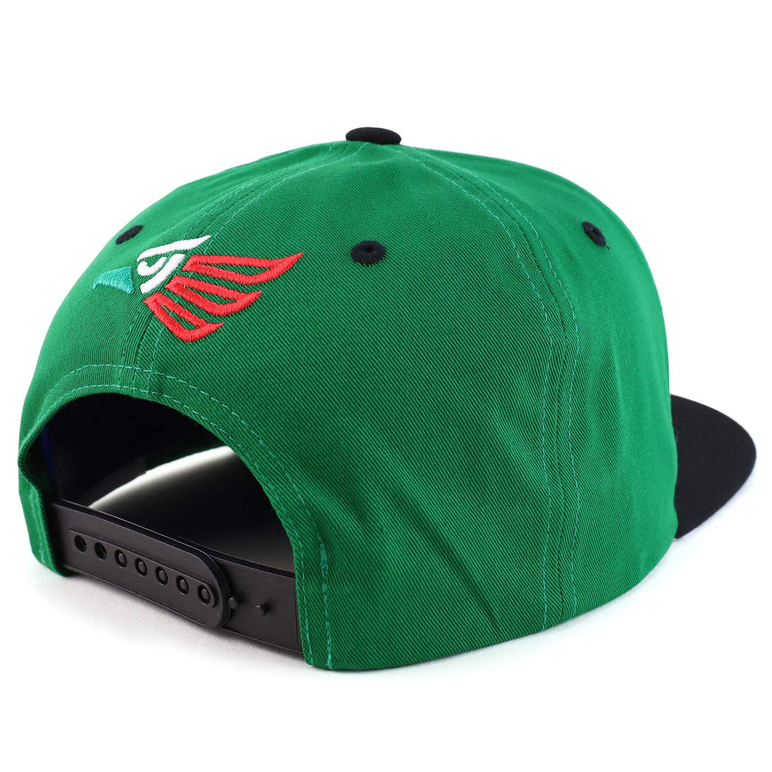 Trendy Apparel Shop Hecho En Mexico Eagle 3D Embroidered Snapback Cap - Green Black