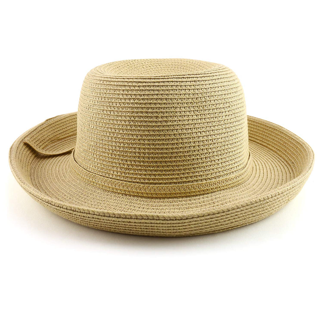 Trendy Apparel Shop UPF 50+ Soft Paper Braid Kettle Brim Sun Hat