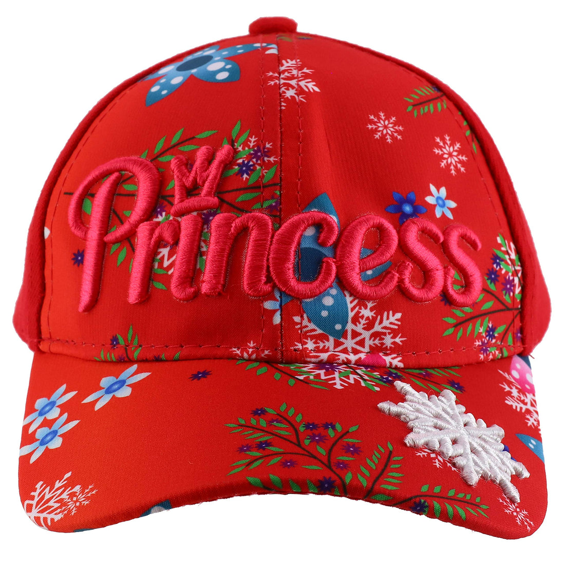Trendy Apparel Shop Princess Crown Embroidered Two Tone Kids Baseball Cap