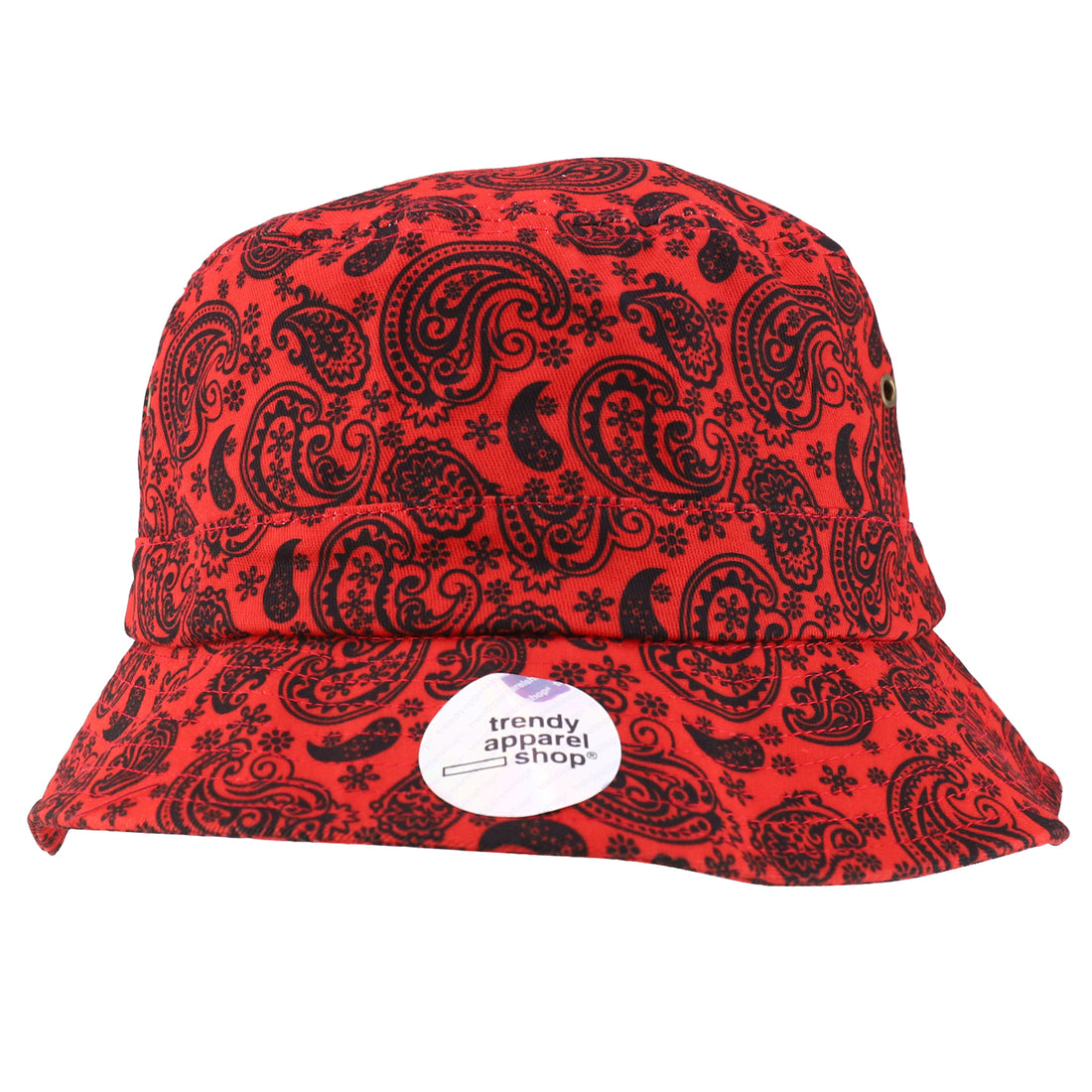 Trendy Apparel Shop XXL Oversized Relaxed Paisley Bandana Print Bucket Hat