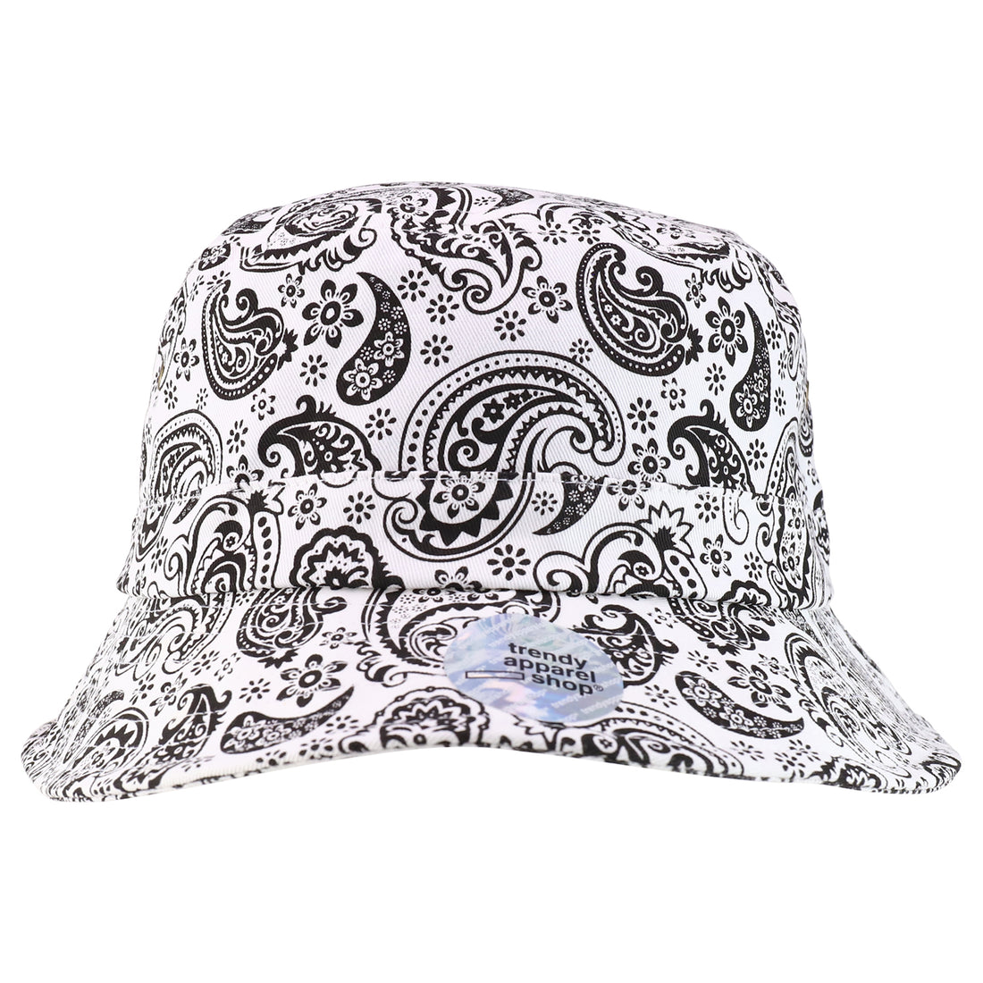 Trendy Apparel Shop XXL Oversized Relaxed Paisley Bandana Print Bucket Hat