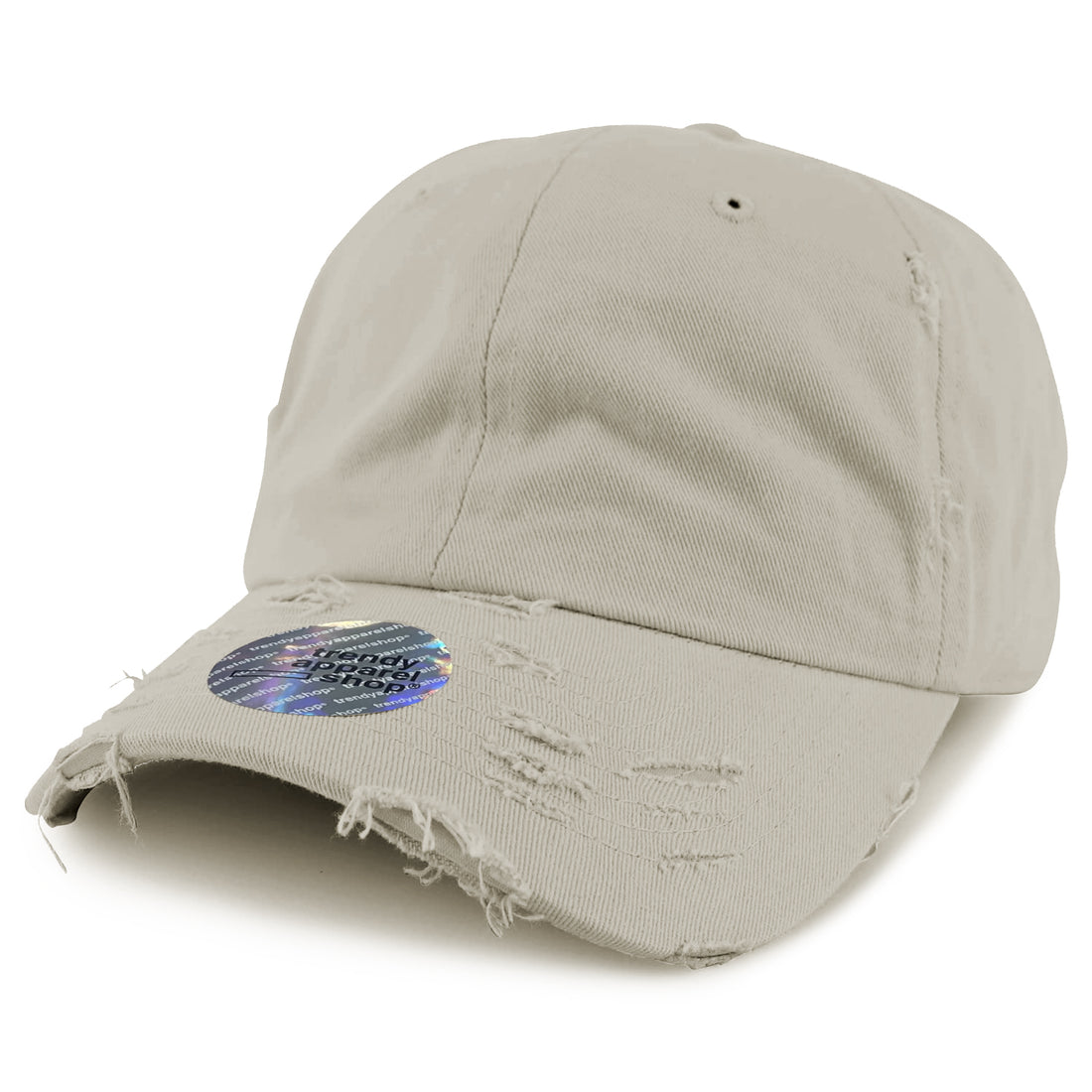 Trendy Apparel Shop Oversized XXL Frayed Unstructured Soft Crown Cotton Dad Hat