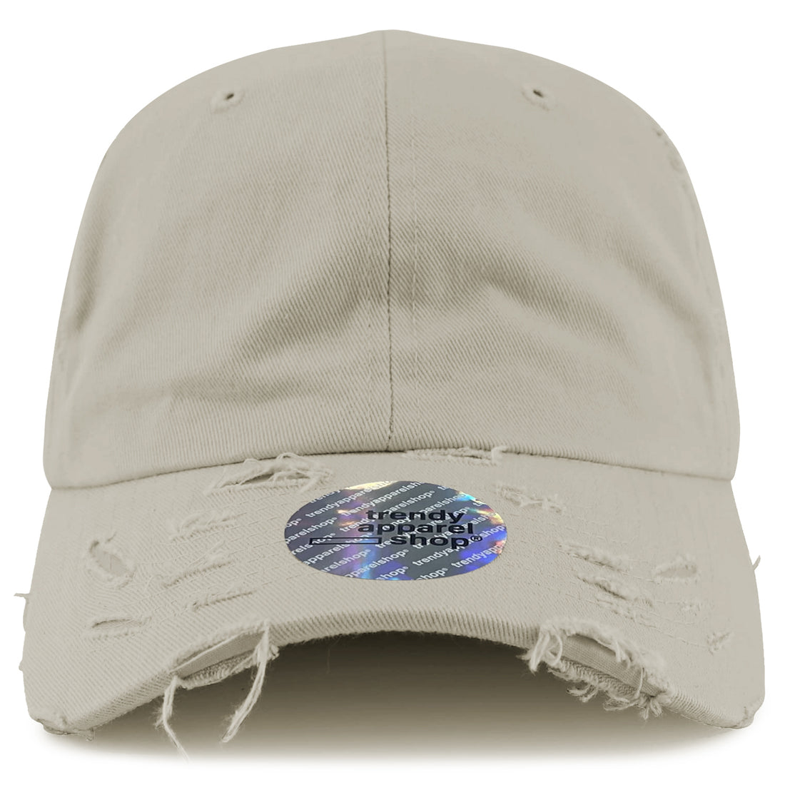 Trendy Apparel Shop Oversized XXL Frayed Unstructured Soft Crown Cotton Dad Hat