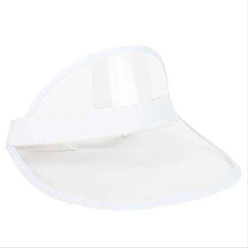 Trendy Apparel Shop Transparent PVC Casino Dealer Sun Shade Elastic Visor