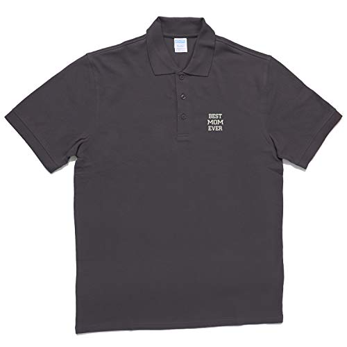 Trendy Apparel Shop Best Mom Ever Embroidered Combed Ring Spun Cotton Collared Polo Shirt