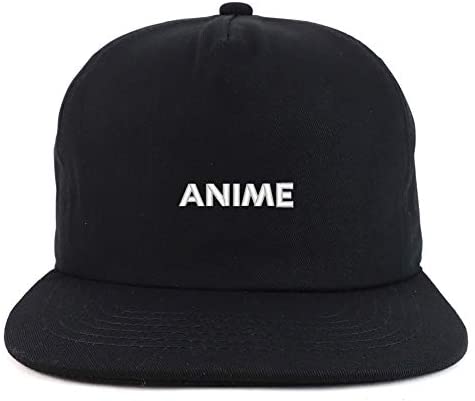 Trendy Apparel Shop Anime Cotton Unstructured Flatbill Snapback Cap