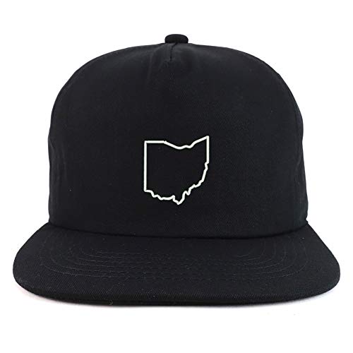Trendy Apparel Shop Ohio State Outline Unstructured Flatbill Snapback Cap