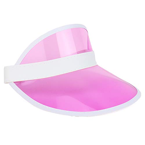 Trendy Apparel Shop Transparent PVC Casino Dealer Sun Shade Elastic Visor