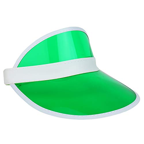 Trendy Apparel Shop Transparent PVC Casino Dealer Sun Shade Elastic Visor