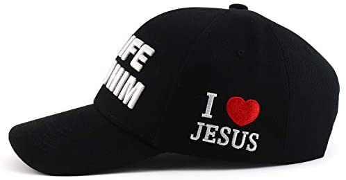 Trendy Apparel Shop My Life All to Him Cross 3D Embroidered Jesus Baseball Cap