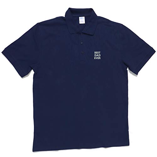 Trendy Apparel Shop Best Dad Ever Embroidered Combed Ring Spun Cotton Collared Polo Shirt