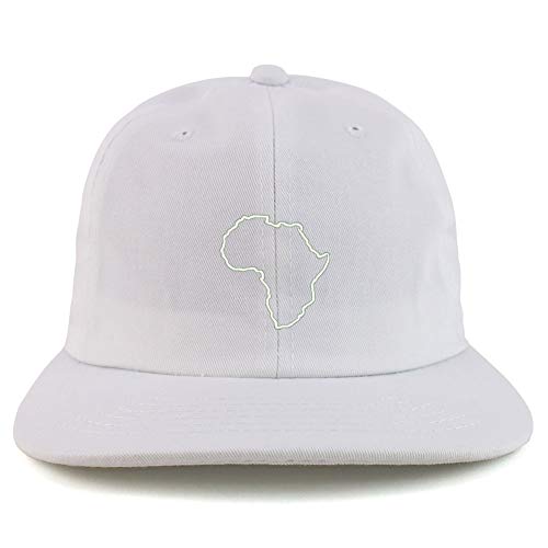 Trendy Apparel Shop Africa Map Outline Embroidered Low Profile Snapback Cap