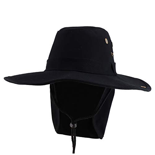 Trendy Apparel Shop XXL Oversize Cowboy Style Cap with Neck Flap