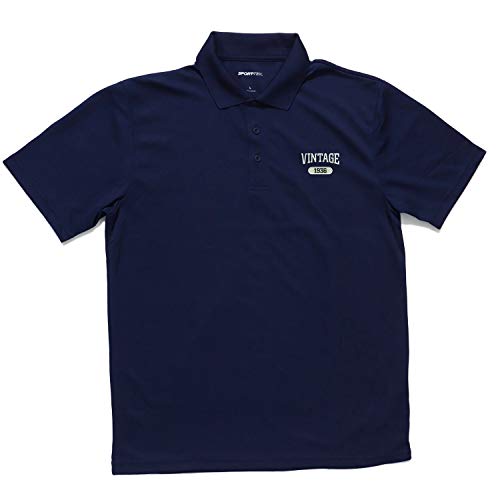 Trendy Apparel Shop Vintage 1936 Embroidered Polyester Collared Polo Shirt