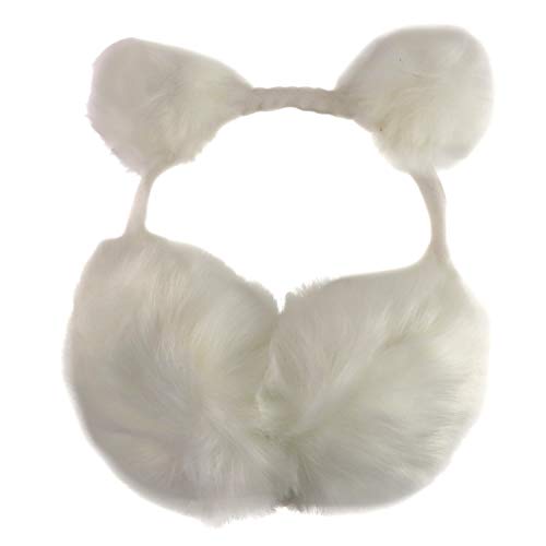 Trendy Apparel Shop Women's Pom Pom Accent Faux Fur Ear Cover Earmuffs