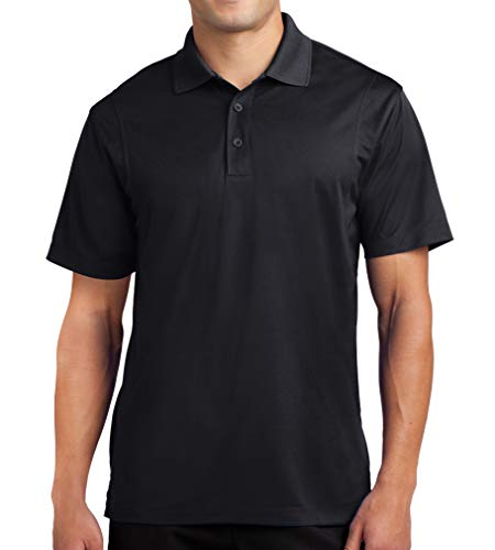 Trendy Apparel Shop Smooth Micropique Moisture-Wicking Polyester Men's Polo Big and Tall Shirt