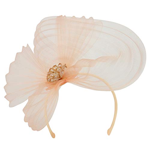 Trendy Apparel Shop Beaded Jewel Flower Mesh Cocktail Party Fascinator