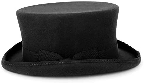 Trendy Apparel Shop Men's Short Crown Wool Felt Top Hat