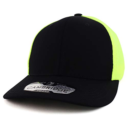 Trendy Apparel Shop Mid Profile Structured 2 Tone Air Mesh Trucker Baseball Cap