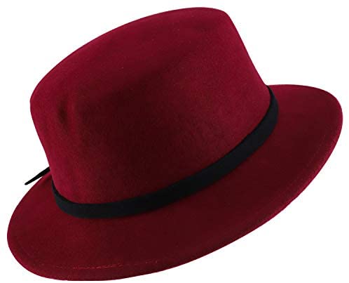 Trendy Apparel Shop Women's Bow Tie Band Wool Felt Bolero Hat