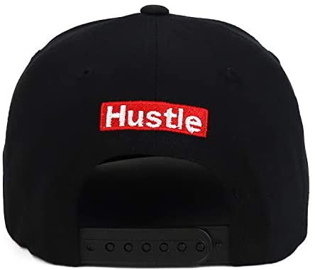 Trendy Apparel Shop Hustle 3D Embroidered Checkered Front Flatbill Snapback Hat