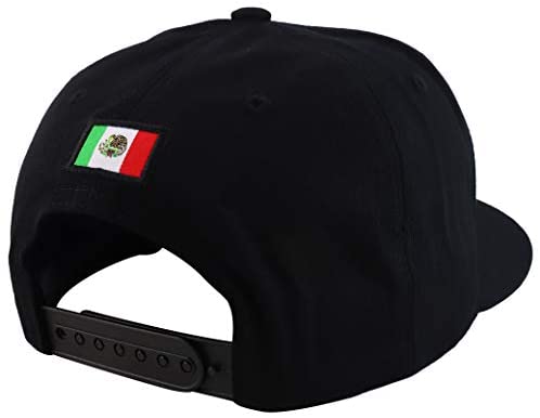 Trendy Apparel Shop Mexico Eagle Embroidred Flag Printed 5 Panel Flatbill Snapback Baseball Cap