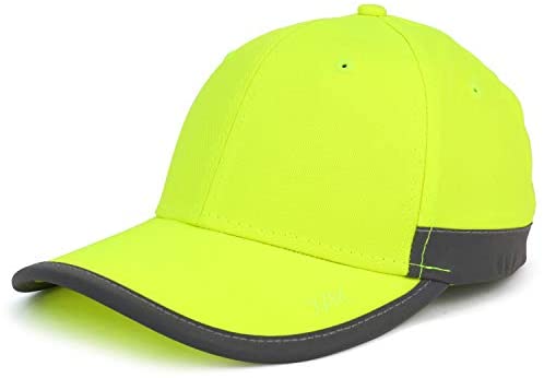 Trendy Apparel Shop High Visibility Reflective Trim Safety Baseball Cap